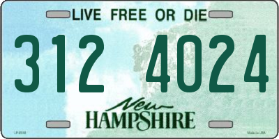 NH license plate 3124024