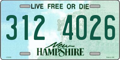 NH license plate 3124026