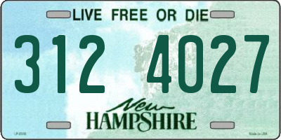 NH license plate 3124027