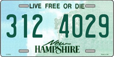 NH license plate 3124029