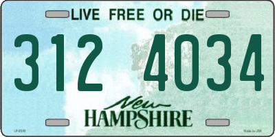 NH license plate 3124034