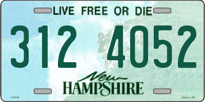 NH license plate 3124052