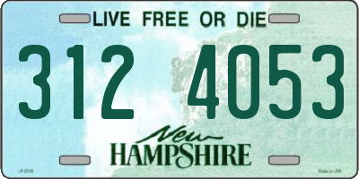 NH license plate 3124053