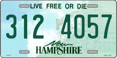NH license plate 3124057