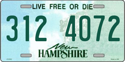 NH license plate 3124072