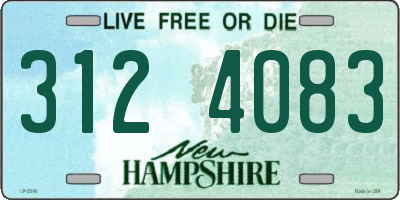 NH license plate 3124083