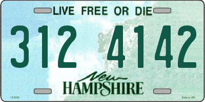 NH license plate 3124142