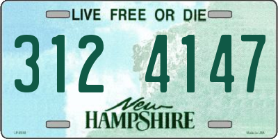 NH license plate 3124147