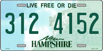 NH license plate 3124152