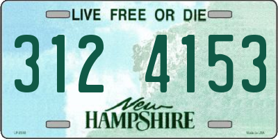 NH license plate 3124153
