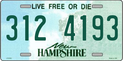 NH license plate 3124193