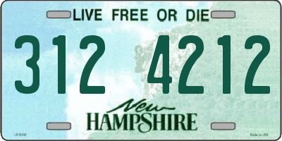 NH license plate 3124212