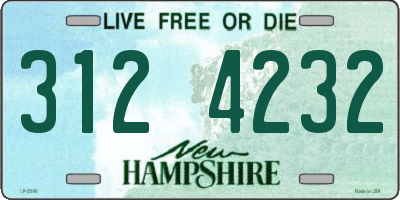 NH license plate 3124232