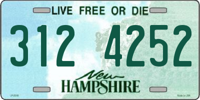 NH license plate 3124252