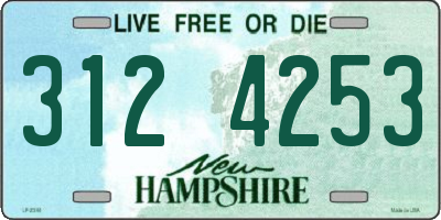 NH license plate 3124253
