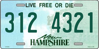 NH license plate 3124321