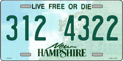 NH license plate 3124322