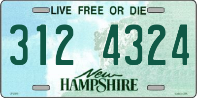 NH license plate 3124324