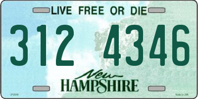 NH license plate 3124346