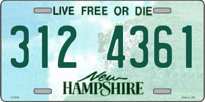 NH license plate 3124361