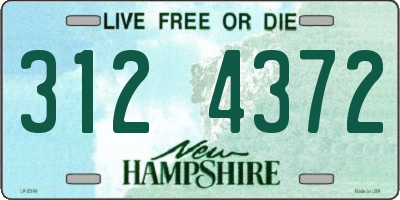NH license plate 3124372