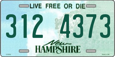 NH license plate 3124373
