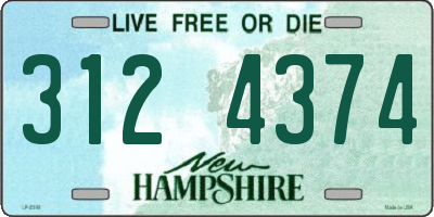 NH license plate 3124374