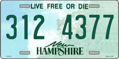 NH license plate 3124377
