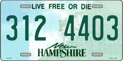 NH license plate 3124403