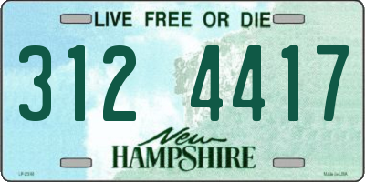 NH license plate 3124417
