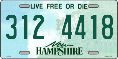 NH license plate 3124418