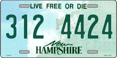 NH license plate 3124424