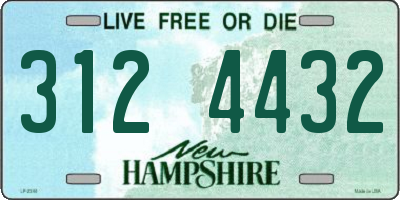 NH license plate 3124432