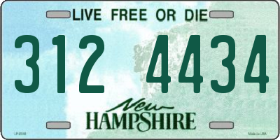 NH license plate 3124434