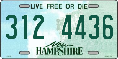 NH license plate 3124436