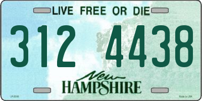 NH license plate 3124438