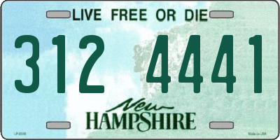 NH license plate 3124441