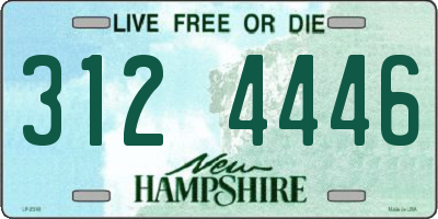 NH license plate 3124446