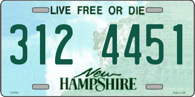 NH license plate 3124451