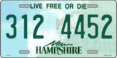 NH license plate 3124452