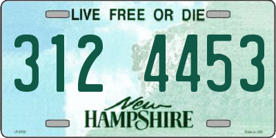 NH license plate 3124453
