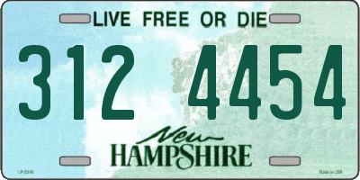 NH license plate 3124454