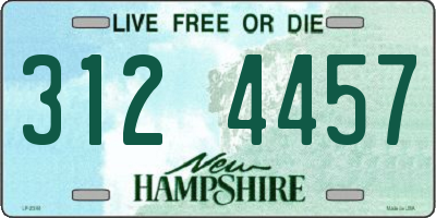 NH license plate 3124457