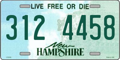 NH license plate 3124458