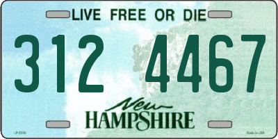 NH license plate 3124467