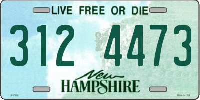 NH license plate 3124473