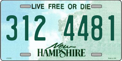 NH license plate 3124481