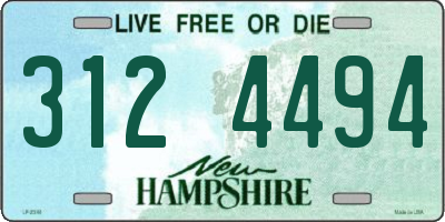 NH license plate 3124494