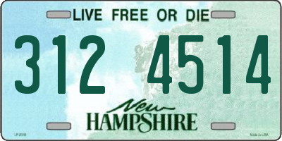 NH license plate 3124514