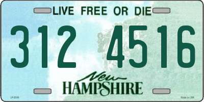 NH license plate 3124516